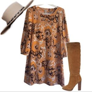 Retro print shift dress!